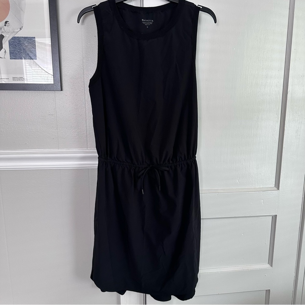 Athleta Black Sleeveless Mini Dress